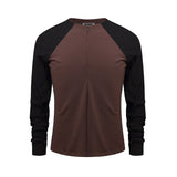 Men long sleeved shirt k retro street niche style deconstructed patchwork zipper design men's fitted body stretch
