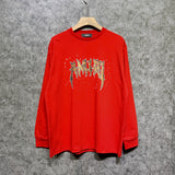 Amiri long sleeve shirts splash paint skeleton printing