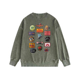 Amiri washed sweatshirt multi-chapter printing washed and distressed