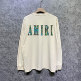 Amiri long sleeve shirts waist flower camouflage letterprinting