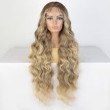 Women's Wigs Long Curly Lace 13 * 4 Fiber Wigs