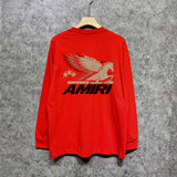 Amiri long sleeve shirts mottled pegasus printing