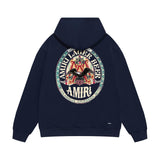 Amiri hoodie oil painting flying eagle printing