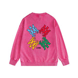 Amiri washed sweatshirt color block simple label set printing washed and distressed