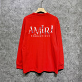 Amiri long sleeve shirts double-sided rose printing