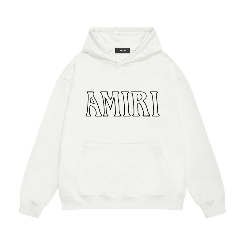 Amiri hoodie bevel cut letter print