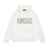 Amiri hoodie bevel cut letter print