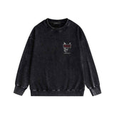 Amiri washed sweatshirt letter sign printing washed and distressed
