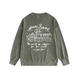Amiri washed sweatshirt sketch country print washed old