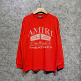 Amiri long sleeve shirts skeleton letterprinting