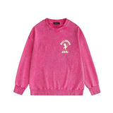Amiri washed sweatshirt dice man printing washed and distressed