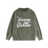 Amiri washed sweatshirt cloud letter printing washed and distressed