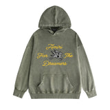 Amiri washed hoodie pegasus distressed print
