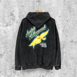 Amiri washed hoodie star point wings printing distressed printing