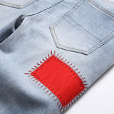 Mens Fashion Jeans Colored patch 8831#