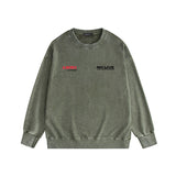 Amiri washed sweatshirt tv channel printing washed and distressed