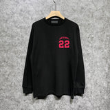 Amiri long sleeve shirts red letter bevel letterprinting