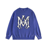 Amiri washed sweatshirt mottled spider printing washed and distressed
