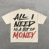 Street Unisex T-shirt Y2K Hip Hop Alphabet Vintage Cross Graphics