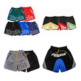 Rhude Shorts3M Reflective Letter Print Tether Elastic Casual Beach Shorts