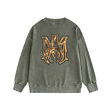 Amiri washed sweatshirt splashed paint bone print washed old