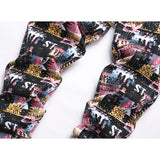 Mens Fashion Jeans Street mosaic 8836#