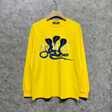 Amiri long sleeve shirts new font cobra printing
