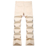 Mens Fashion Jeans Patchwork wide-leg pants 5712#