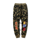 Bathing Ape Pants Shark Head Camouflage Printed Men's and Women's Casual Pants