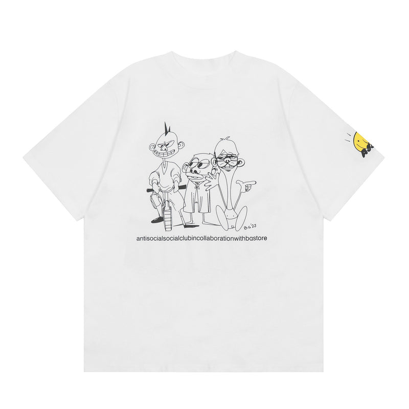 ANTI SOCIAL CLUB T-Shirt Print Casual
