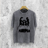 Purple Brand Distressed T Shirts Short Sleeve