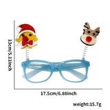 Themed Party Supplies Cartoon Christmas Glasses – Santa Claus & Snowman Glow-in-the-Dark Colorful Party Frames