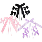 Themed Party Supplies Multicolor Polyester Bow Latte Wedding Birthday Party Decoration Pink Black Handmade Bow Pendant
