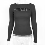Women Tops Fashion Breathable Long Sleeves Top (ZJ0415)