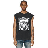 Purple Brand Distressed Tank T Shirts Distressed Sleeveless T-shirt Vest