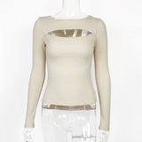 Women Tops Fashion Breathable Long Sleeves Top (ZJ0415)
