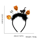Halloween headband Halloween Headband – Party Decoration & Photo Prop with Bats, Cats & Pumpkins