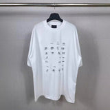 Men T-shirts Paris Full Print Short Sleeve Crew Neck T-Shirt Casual Half Sleeve