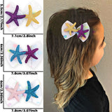 Themed Party Supplies Cartoon Seashell & Starfish Hair Clips – Ocean Theme Birthday Party Accessories