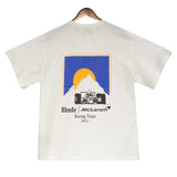 Rhude T Shirt Joint Racing Sunset Printing Short Sleeve T-Shirt