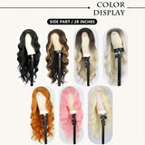 Women'S Wigs  Highlighted Long Curly Lace Front Wig