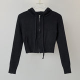 Women Sun Protection Shirt Elegant Zipper Knitted Short Coat