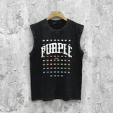 Purple Brand Distressed Tank T Shirts Sleeveless T-shirt Vest