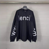 Men T-shirts Spring and Autumn Paris Long Sleeve T-Shirt Loose Casual Bottom Shirt