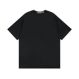 Men T-shirts Summer Paris Back Neck Old Short Sleeve Crew Neck T-Shirt Casual Half Sleeve