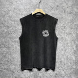 Purple Brand Distressed Tank T Shirts Distressed Sleeveless T-shirt Vest