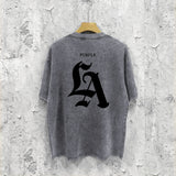 Purple Brand Distressed T Shirts Short Sleeve