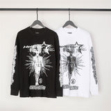 Hellstar long-sleeve T-shirt graffiti portrait print loose version casual long sleeve