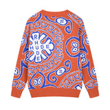 Rhude sweater micro-label letter totem jacquard crew neck sweater
