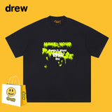 Drew T Shirts Smiley Face Short-Sleeved T-shirt Men's Short-Sleeved T-shirt
